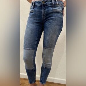 Mavi Adriana Women’s 26x36 Skinny Jeans Patchwork Mid Rise